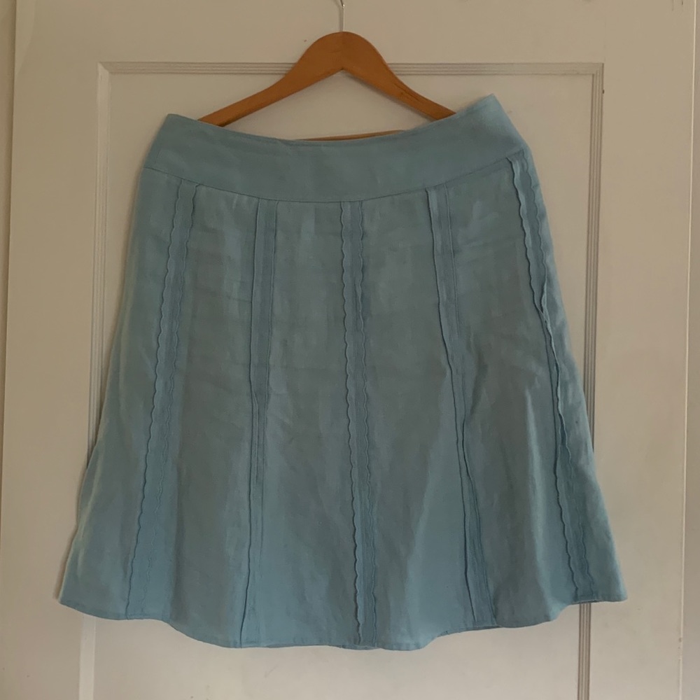 Light blue/coral skirt